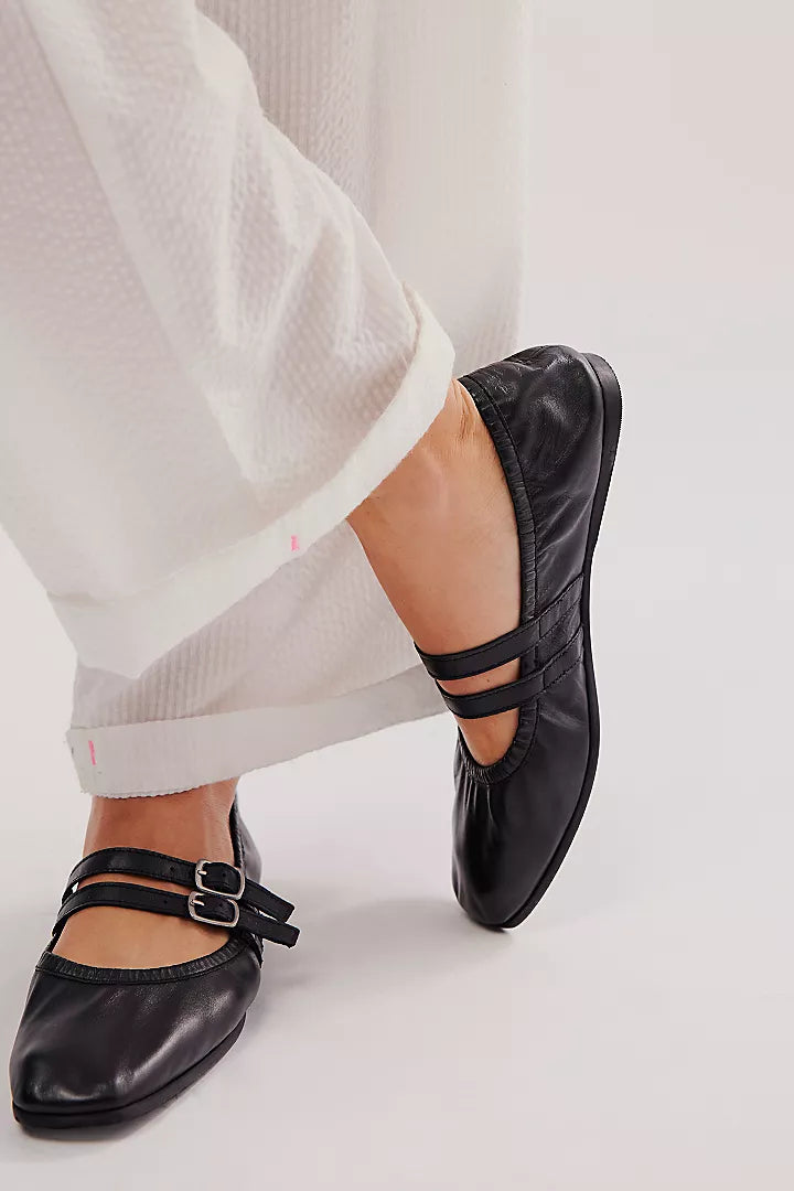 FREE PEOPLE Gemini Ballet Flat - Black