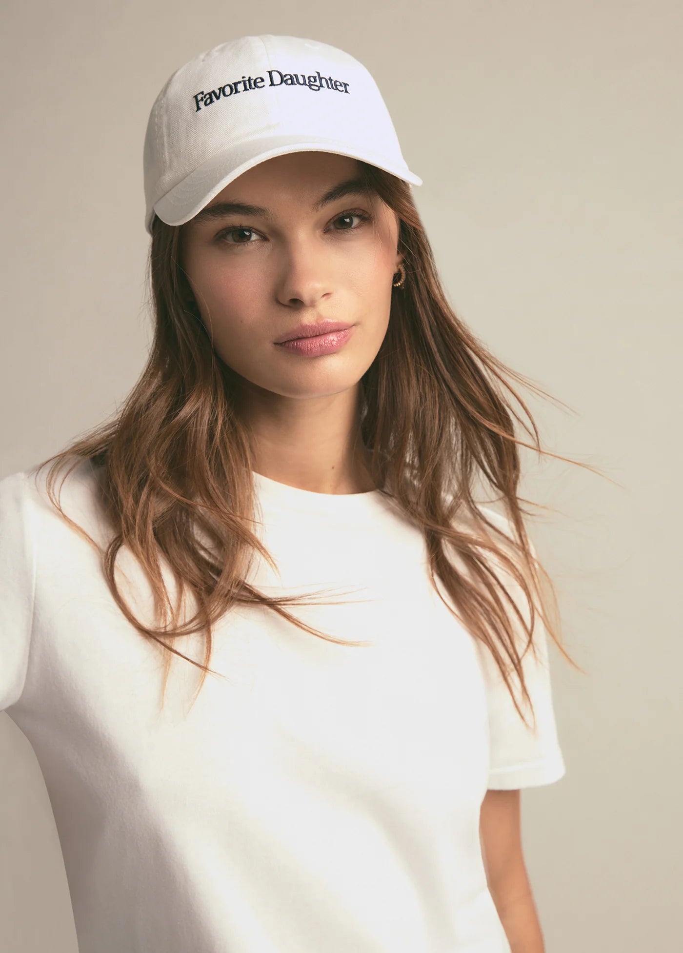 Favorite Daughter Classic Logo Baseball Hat - White