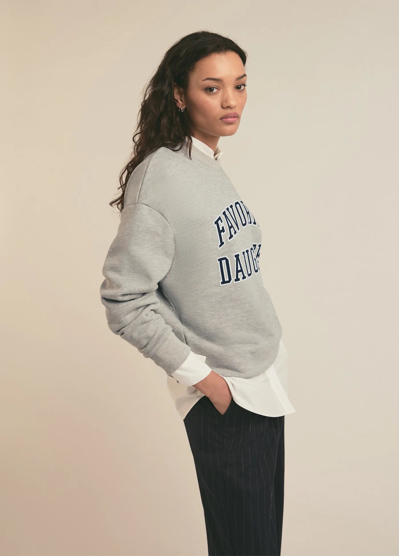 Favorite Daughter Collegiate Sweatshirt - Heather Grey