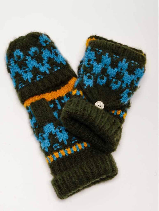 FREE PEOPLE First Frost Fairisle Gloves - Forest