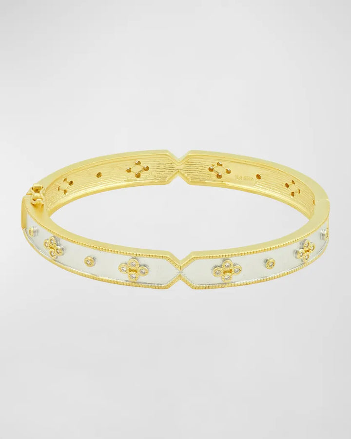 FREIDA ROTHMAN Iconic Clover Hinge Bangle