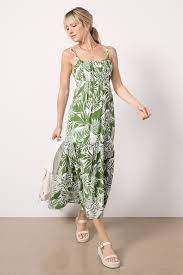 SANCTUARY Dropped Seam Maxi Cool Palm