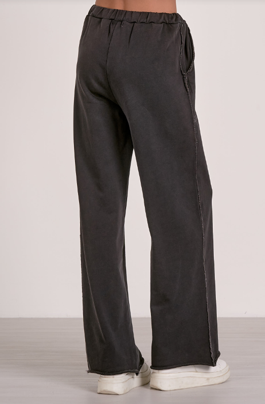 ELAN Pants Elastic Waist Band Wide - Black