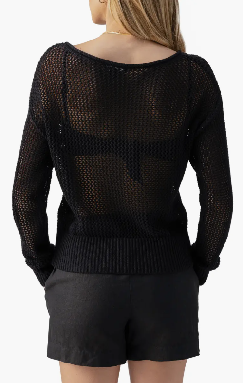 Open Knit Sweater - Black