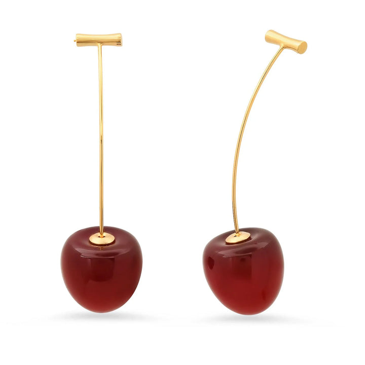 TAI JEWELRY Sweet Cherry Drop Earrings - Red Berry