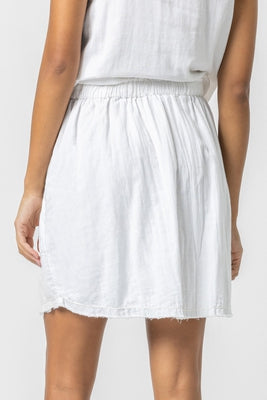 LILLA P Short Skirt With Pockets - White