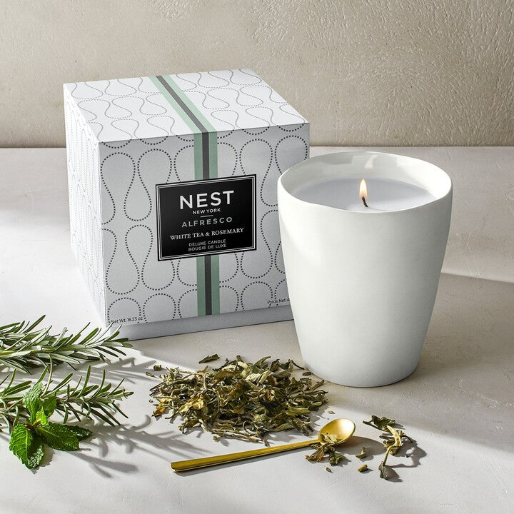 NEST Alfresco White Tea and Rosemary Deluxe Candle